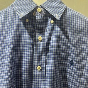 Polo by Ralph Lauren Blue Checkered Men's Shirt
